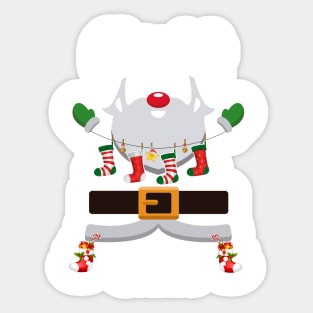 Chemist Claus Santa Christmas Costume Pajama Sticker